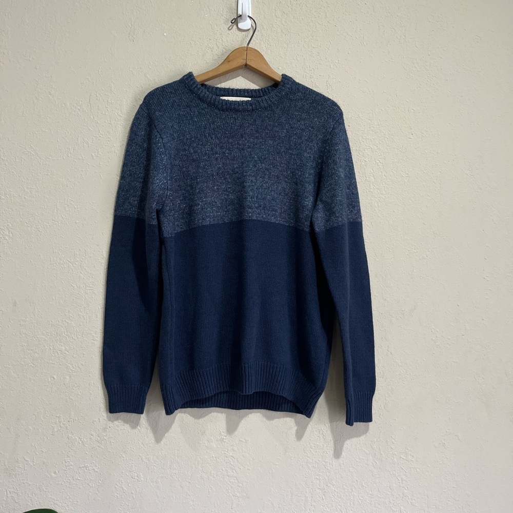 Blue Two Tone Mens Sweater